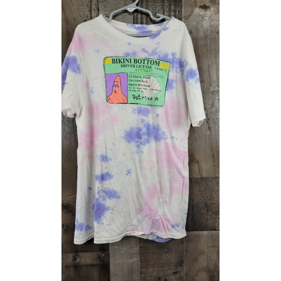 Bikini Bottom Patrick Star Drivers License kids Shirt Size Small - Picture 1 of 4